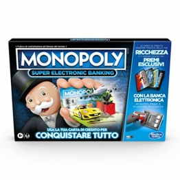 Hasbro Monopoly Super Electronic Banking (gioco in scatola con lettore elettronico Hasbro Gaming, versione in italiano) - 1