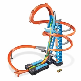 Hot Wheels - Torre Scontri Estremi, Pista Alta 83cm con Booster Motorizzato e Macchinina, Giocattolo per Bambini 5+ Anni, Pack Standard, GJM76 - 1