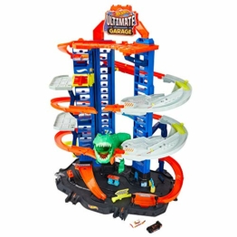 Hot Wheels - Ultimate Garage, Assalto del T-Rex Robot, con 2 Macchinine incluse, Giocattolo per Bambini 3+Anni, GJL14 - 1
