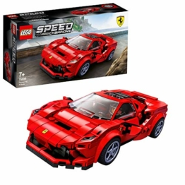 LEGO Speed Champions Ferrari F8 Tributo, Giocattolo Ispirato alle Corse, con Minifigura del Pilota, Set da Costruzione di Auto da Corsa, 76895 - 1