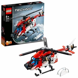 LEGO Technic Elicottero di Salvataggio, Velivolo di Soccorso Giocattolo 2 in 1, Set da Costruzione per Bambini e Bambine dagli 8 Anni in su, 42092 - 1