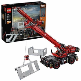 LEGO Technic Grande Gru Mobile, Mezzo Pesante e Battipalo Mobile 2 in 1 con Funzioni Motorizzate, Set di Costruzioni Avanzato, Collezione Veicoli per l’Edilizia, 42082 - 1