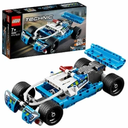 LEGO Technic Inseguimento della Polizia, Macchina Dotata di Motore Pull-Back, Set da Costruzione per Bambini e Bambine dai 7 Anni in su, 42091 - 1