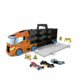 ODS- Transporter 40 Hot Wheels Camion Valigetta con Auto Originali Incluse, Colore Blu, 42033 - 1