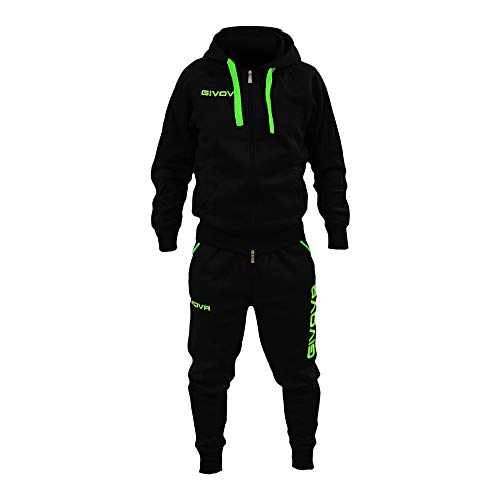 givova Tuta Uomo in Felpa Blu Full Zip calibrata Oversize Art G606C