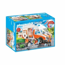 Playmobil City Life 70049 - Ambulanza con Lampeggianti e Sirena, dai 4 anni - 1