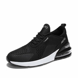 populalar - Scarpe da corsa, da uomo e da donna, scarpe da ginnastica, sneaker traspiranti, per corsa, fitness, palestra, outdoor, leggere., Nero (12 bianco e nero), 34 EU - 1