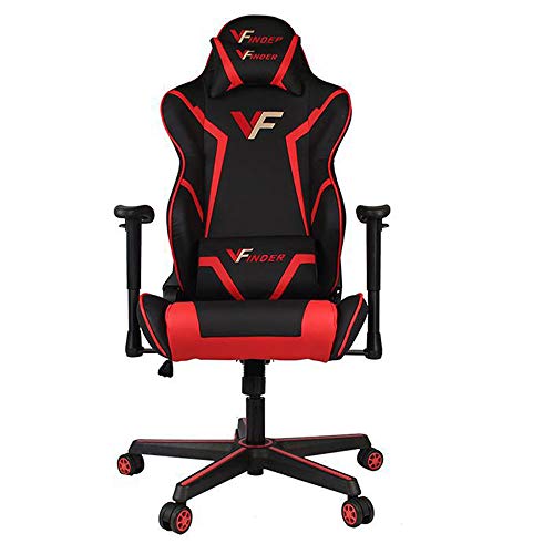 Guotail Gaming Massage Chair con poggiapiedi Sedia da Ufficio con Massaggio Lombare Supporto Girevole Sedia in Pelle da Corsa Stile bracciolo PU Schienale Alto Schienale reclinabile Support