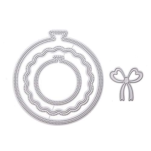 Lazzboy Fustelle Natale Scrapbooking Metallo Stencil Paper Card Craft per Sizzix Big Shot/Altre Macchine(F, Pallina-1)
