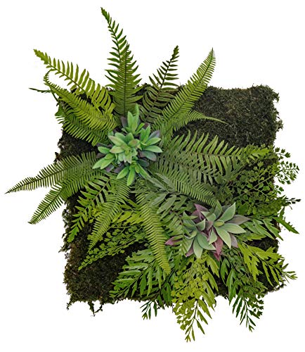 Maia Shop Giardino Verticale, Ideale per La Decorazione di Casa O Ufficio, Design dello Spazio, Alberi, Fiori, Piante Artificiali, Verde, 40 cm x 40 cm