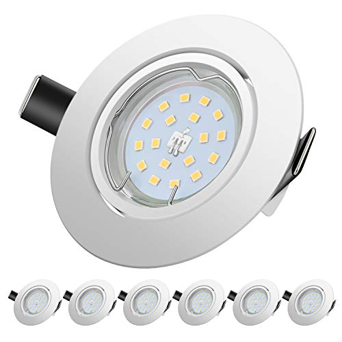 Faretti LED da Incasso per cartongesso,5 W Equivalenti a 60 W, Naturale Bianco Freddo 4500K 600LM orientabili 120 Gradi… Illuminazione Faretti LED da Incasso per cartongesso,5 W Equivalenti a 60 W, Naturale Bianco Freddo 4500K 600LM orientabili 120 Gradi… Illuminazione