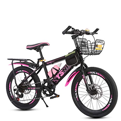 Mountain Bike per Studenti, velocità Doppio Freno A Disco per Bambini 6-13 Anni Bici Scuola Elementare per Ragazzi E…