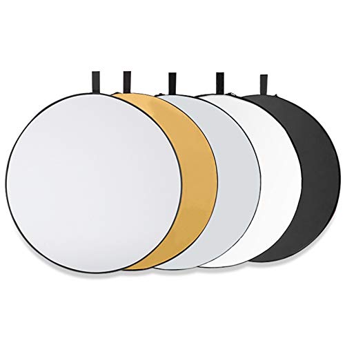 Tonsooze 5in1 Riflettore 80CM Pannello Riflettente Pieghevole Multi-disco con Borsa, Traslucido, Argento, Oro, Bianco e… Foto e Video Tonsooze 5in1 Riflettore 80CM Pannello Riflettente Pieghevole Multi-disco con Borsa, Traslucido, Argento, Oro, Bianco e… Foto e Video
