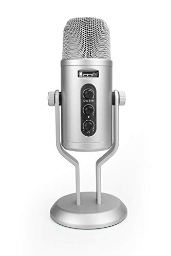 Amazon Basics – Microfono professionale USB a condensatore, con controllo del volume e display OLED, argento Strumenti e accessori musicali Amazon Basics – Microfono professionale USB a condensatore, con controllo del volume e display OLED, argento Strumenti e accessori musicali