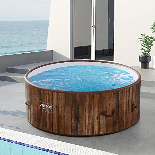 Arebos Whirlpool Copenhagen | gonfiabile | per interni ed esterni | 7 persone | Drop Stitch | 130 ugelli massaggianti…