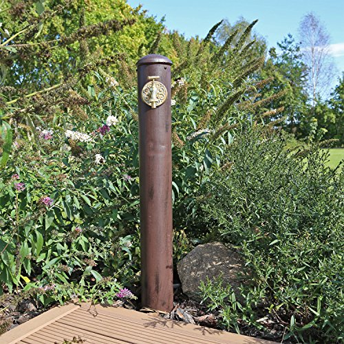 CLGarden Fontana Punto Acqua WZS1, Colonna d’Acqua per irrigazione Giardino in Acciaio, Altezza 90cm, Used Retro Look…