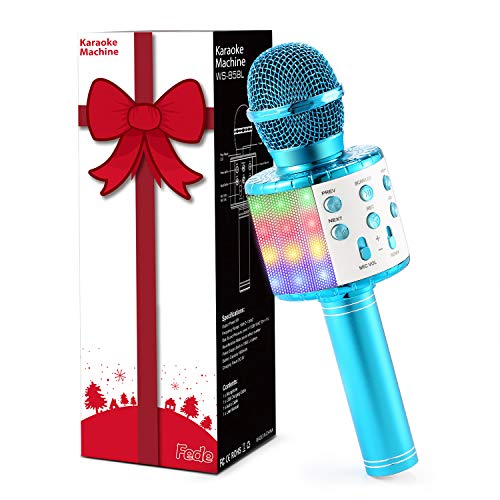 Fede Microfono Karaoke Bluetooth Wireless per Bambini, Karaoke Portatile con Luci LED Multicolore per Cantare, Funzione… Strumenti e accessori musicali Fede Microfono Karaoke Bluetooth Wireless per Bambini, Karaoke Portatile con Luci LED Multicolore per Cantare, Funzione… Strumenti e accessori musicali