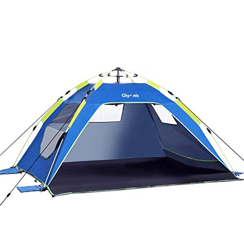 Glymnis Tenda da Spiaggia Pop-up Tenda Istantanea Portatile per 3-5 Persone, Protezione Solare UPF 50+ con 3 Finestra a… Campeggio e trekking Glymnis Tenda da Spiaggia Pop-up Tenda Istantanea Portatile per 3-5 Persone, Protezione Solare UPF 50+ con 3 Finestra a… Campeggio e trekking
