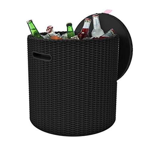 Keter 17200045 Kühlbox/Beistelltisch Cool Stool, Rattanoptik, Kunststoff, braun Casa e giardino Keter 17200045 Kühlbox/Beistelltisch Cool Stool, Rattanoptik, Kunststoff, braun Casa e giardino