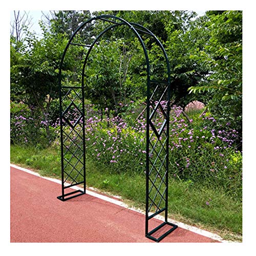 LYBC Arco da Giardino in Metallo per Esterni Arco in Acciaio Pergolato Traliccio Nero,140cm 180cm 220cm 260cm 300cm…
