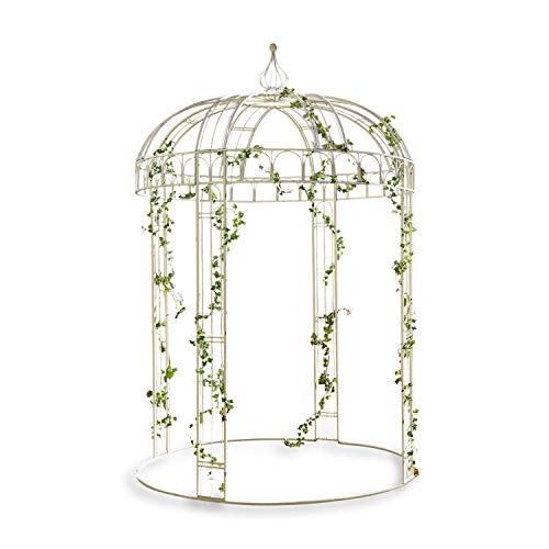 Loberon Gazebo Iolanda, Ferro, A/Ø ca. 325/214 cm, Bianco