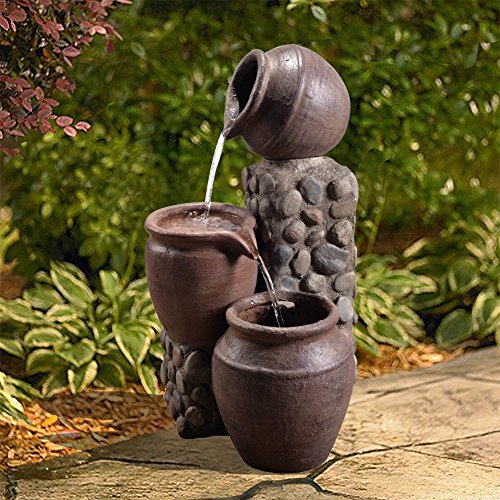 Peaktop VFD8210-EU Fontana ad Aria Aperta impilata, Grigio Pietra