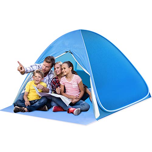 SAEYON L Tenda da Spiaggia, Tenda Spiaggia Pop-up con Sipario Cerniera, Protezione Solare UPF 50+ Beach Tent, Tenda… Campeggio e trekking SAEYON L Tenda da Spiaggia, Tenda Spiaggia Pop-up con Sipario Cerniera, Protezione Solare UPF 50+ Beach Tent, Tenda… Campeggio e trekking