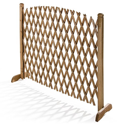 VERDELOOK Griglia Flexy, grigliato in Legno Estensibile Fino a 150cm e Alta 103cm ciliegio