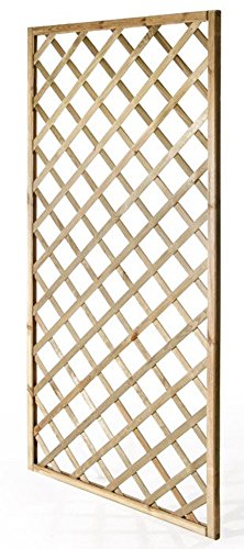 VERDELOOK Grigliato in Legno impregnato Rettangolare arredo Esterni, 180×90 cm