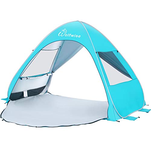 WolfWise Tenda da Spiaggia Portatile Parasole UPF 50 Protezione UV da Spiaggia Pop up Tenda da Sole Bambini Tenda da… Campeggio e trekking WolfWise Tenda da Spiaggia Portatile Parasole UPF 50 Protezione UV da Spiaggia Pop up Tenda da Sole Bambini Tenda da… Campeggio e trekking