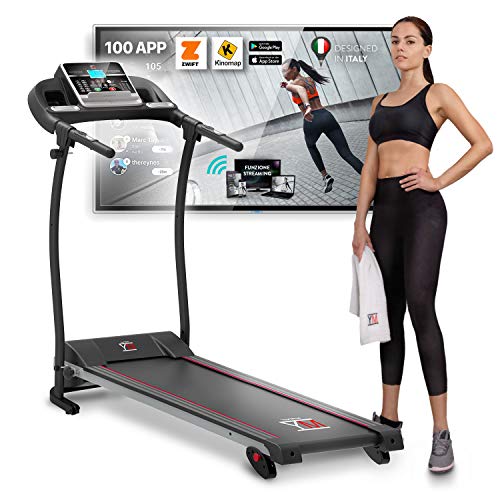 YM TAP100APP Tapis Roulant Elettrico Pieghevole 11 km/h App KINOMAP & ZWIFT Video/Coach, Sensore Cardio Inclinazione… attrezzature sportive YM TAP100APP Tapis Roulant Elettrico Pieghevole 11 km/h App KINOMAP & ZWIFT Video/Coach, Sensore Cardio Inclinazione… attrezzature sportive