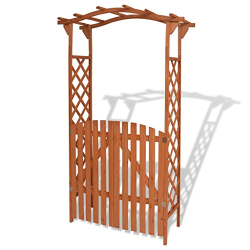 vidaXL Arco da Giardino con Cancelletto in Legno Archetto per Rose Pergolato