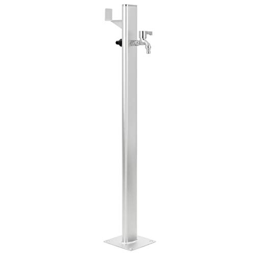 vidaXL Fontanella a Colonna da Giardino in Allumino 95 cm Irrigazione Esterni