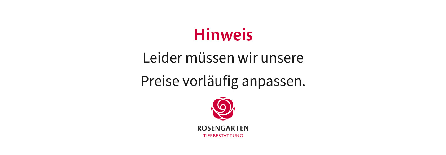 Vorläufige Anpassung der Kremierungspreise.