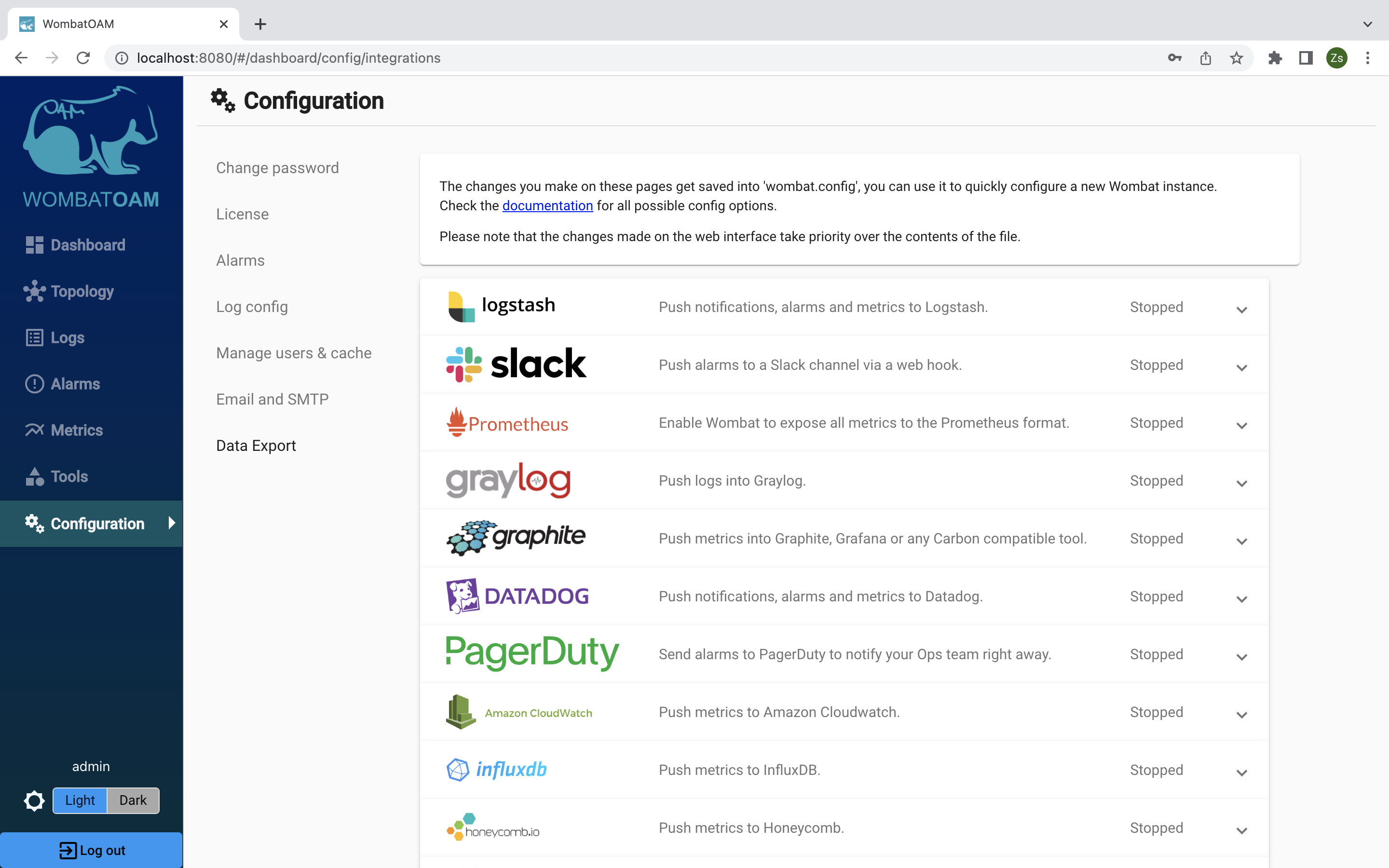 Configure the integrations