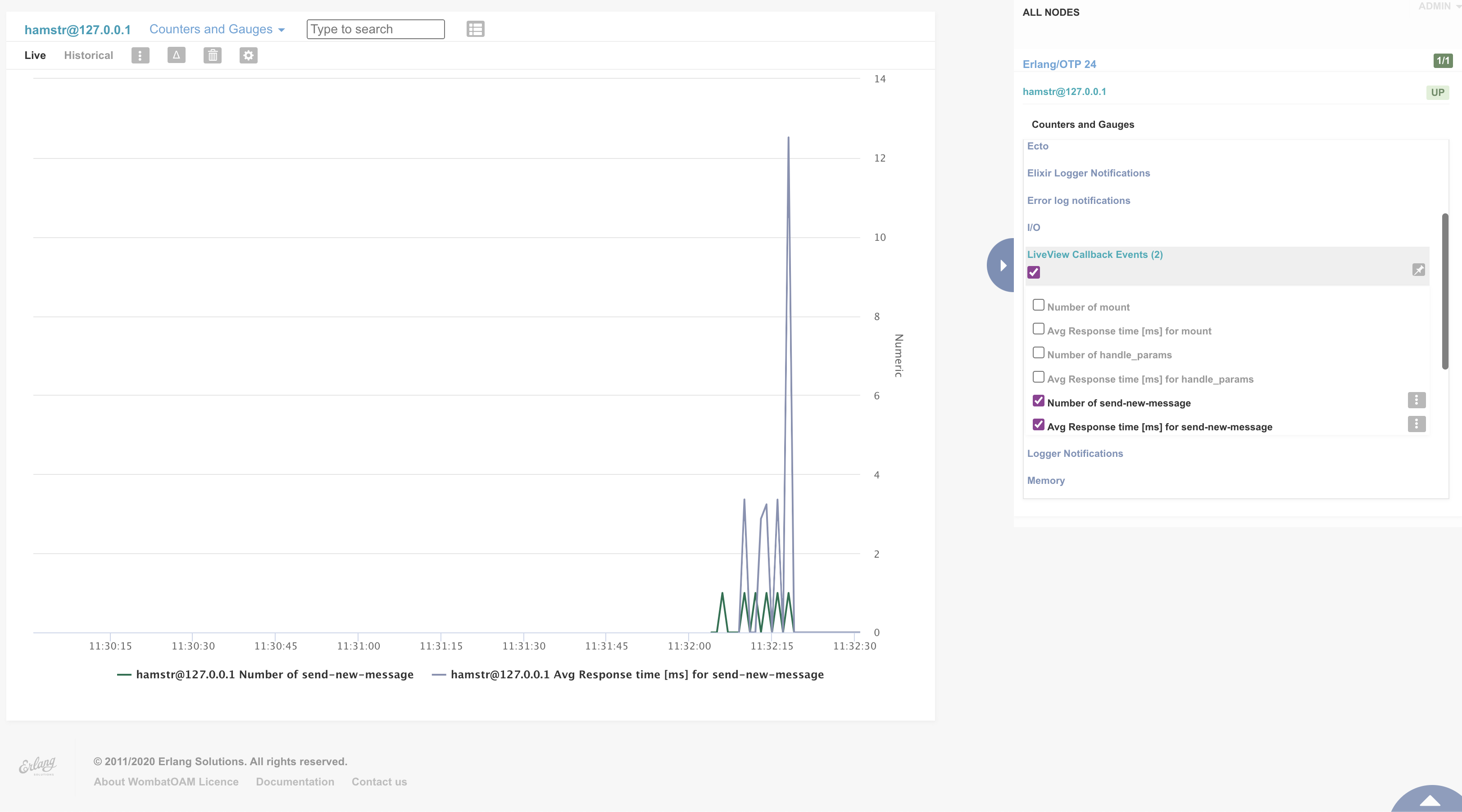LiveView Callback Events Metric