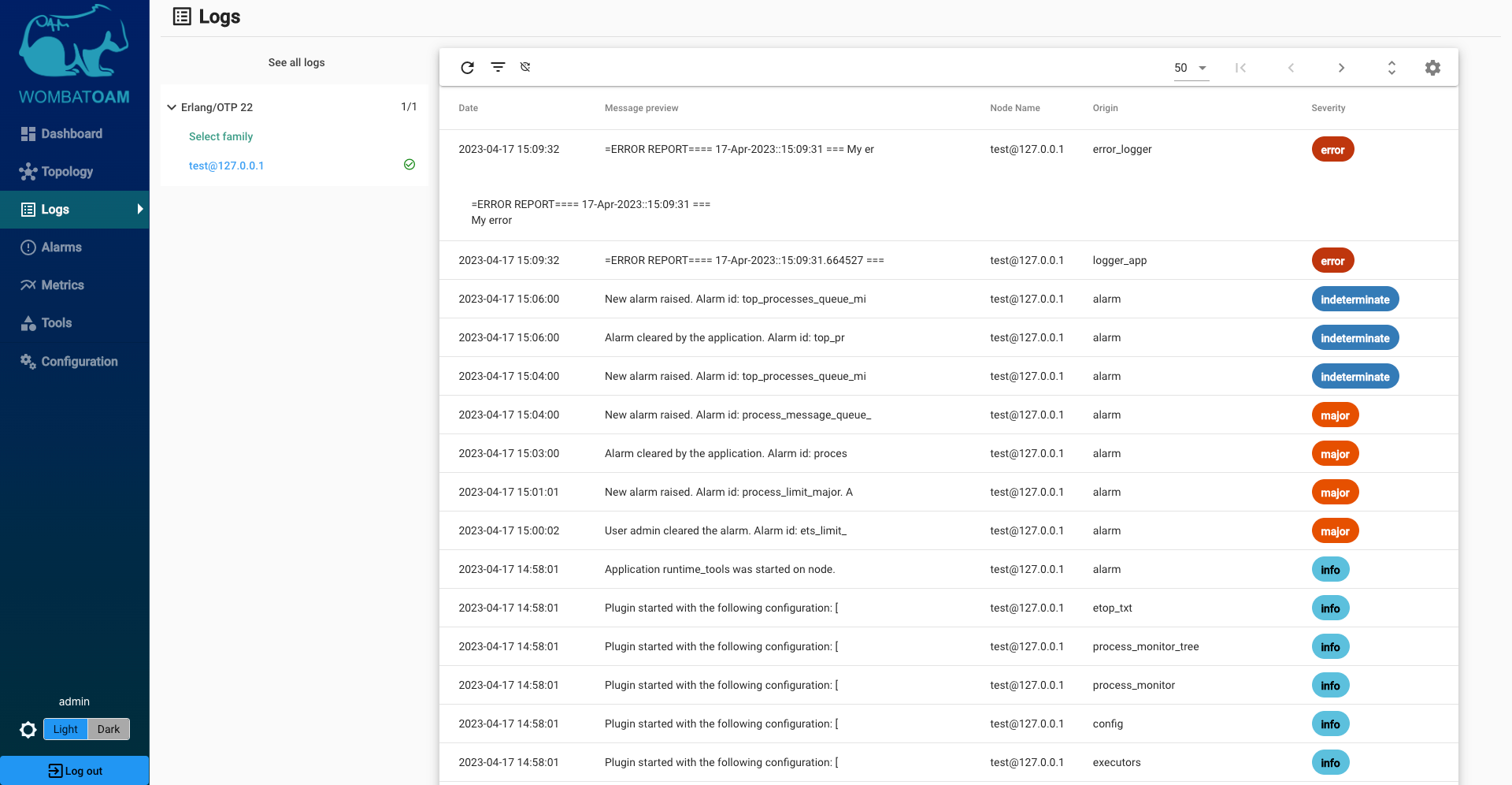 Error logger