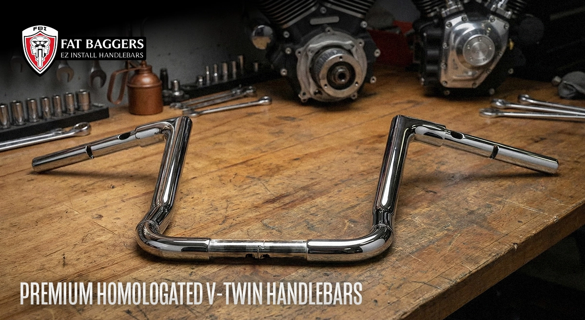 Fat Baggers Inc Premium Homologated V-Twin HandlebarsWeb Banner