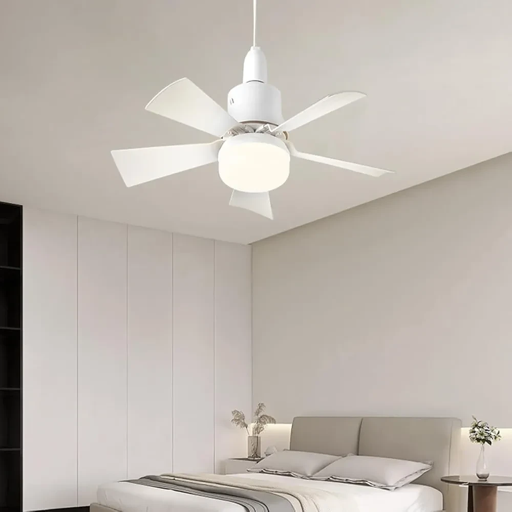 Ceiling 2 in 1 Fan and Lamp with Remote Control | Ceiling Fan Illuminated 30W Dimmable LED Fan Lamp with Remote Control, 3 Wind Speeds 40cm Small Silent Kitchen Ceiling Fan Timer