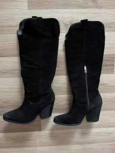 Cizme piele intoarsa naturala