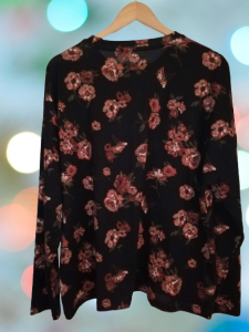 Bluza moale cu flori XXL