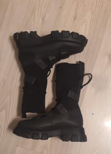 Botine piele ecologica negre