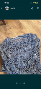 Tricou tricotat albastru deschis pentru femei