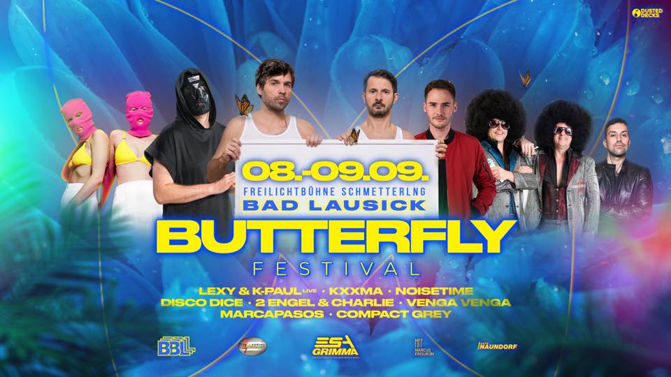 Tickets für 08. / 09.09. BUTTERFLY FESTIVAL Bad Lausick vivenu