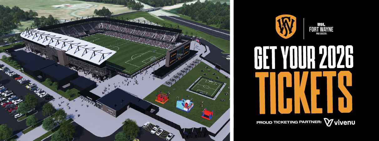 Top image showcasing the event title 2026 Fort Wayne Football Club Season Ticket Memberships