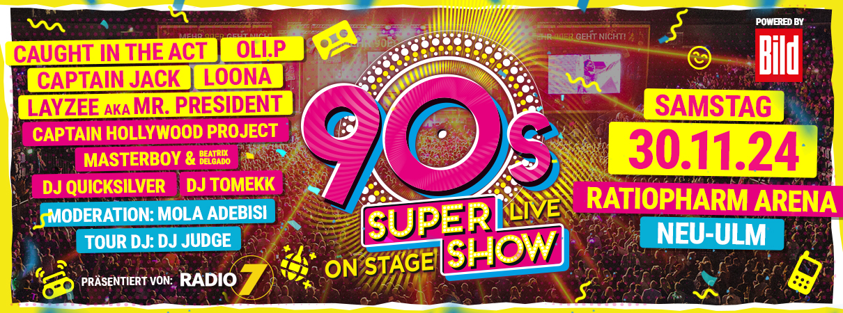 90s Super Show Neu Ulm 2025 Ratiopharm Arena 25 Okt