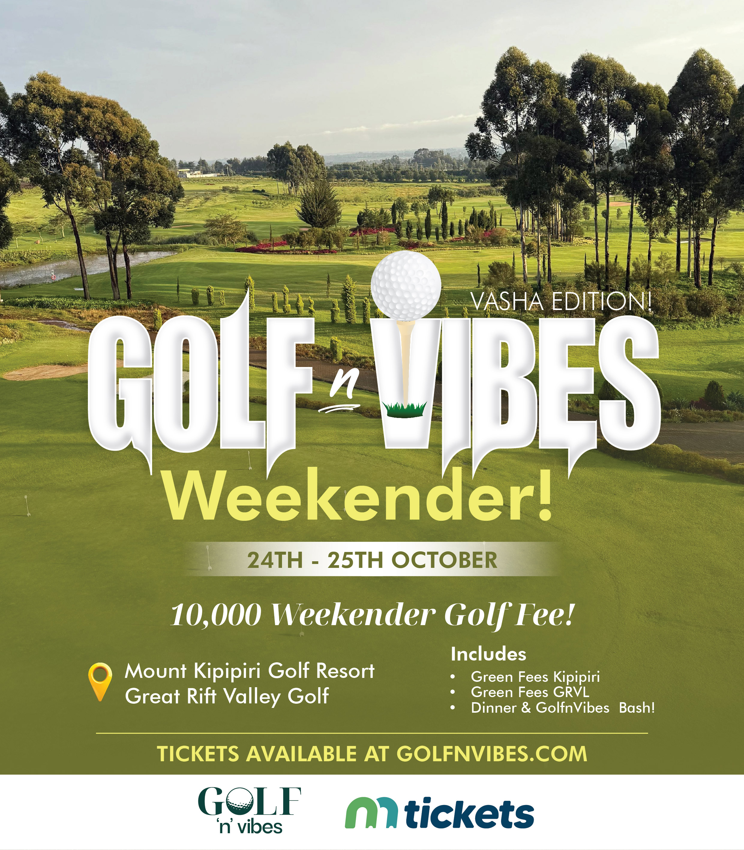 Golf n Vibes Weekender - Great Rift Valley Lodge & Golf Resort