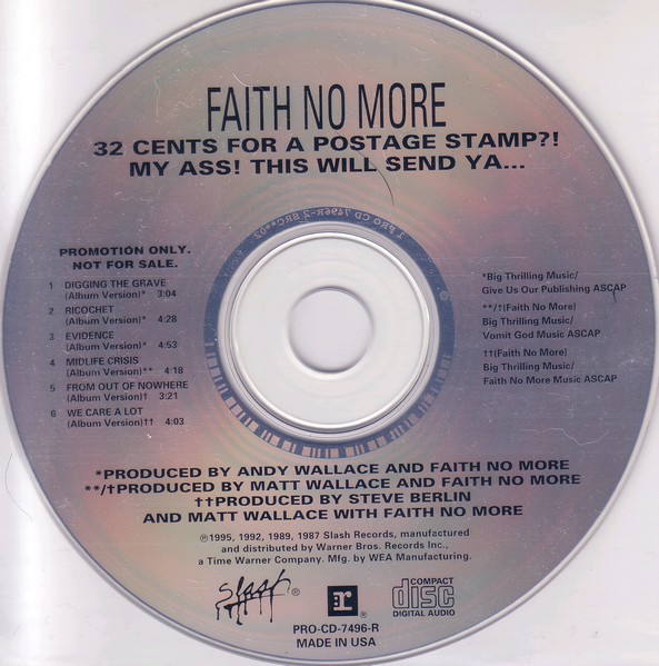 Faith No More - 32 Cents For A Postage Stamp?! My Ass! This Will Send Ya...