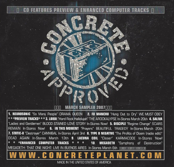 Various C - Concrete Corner - March 2007 Sampler