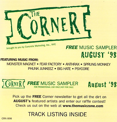 Various C - The Corner - Free Music Sampler August '98